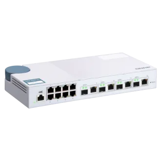 QNAP riadený switch QSW-M408-4C (12 portov: 8x Gigabit port + 4x 10G SFP+ / 10GbE kombo porty) QNAP riadený switch QSW-M408-4C (12 portov: 8x Gigabit port + 4x 10G SFP+ / 10GbE kombo porty)