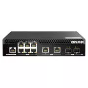 QNAP riadený switch QSW-M2106R-2S2T (6x 2,5GbE RJ45, 2x 10GbE RJ45, 2x 10GbE SFP+, malá šírka)