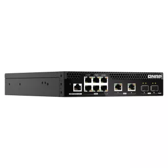 QNAP riadený switch QSW-M2106R-2S2T (6x 2,5GbE RJ45, 2x 10GbE RJ45, 2x 10GbE SFP+, malá šírka)