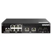 QNAP riadený switch QSW-M2106R-2S2T (6x 2,5GbE RJ45, 2x 10GbE RJ45, 2x 10GbE SFP+, malá šírka)