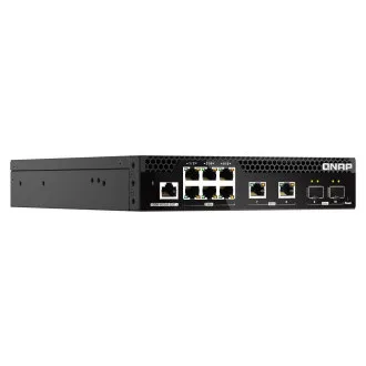 QNAP riadený switch QSW-M2106R-2S2T (6x 2,5GbE RJ45, 2x 10GbE RJ45, 2x 10GbE SFP+, malá šírka)