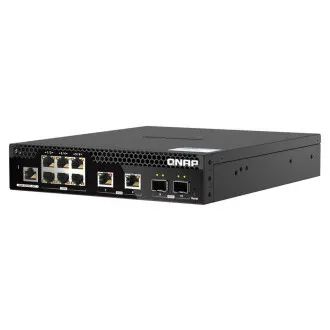 QNAP riadený switch QSW-M2106R-2S2T (6x 2,5GbE RJ45, 2x 10GbE RJ45, 2x 10GbE SFP+, malá šírka)