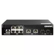 QNAP riadený PoE++ switch QSW-M2106PR-2S2T (6x 2,5GbE RJ45, 2x 10GbE RJ45, 2x 10GbE SFP+, malá šírka)