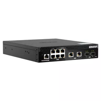 QNAP riadený PoE++ switch QSW-M2106PR-2S2T (6x 2,5GbE RJ45, 2x 10GbE RJ45, 2x 10GbE SFP+, malá šírka)
