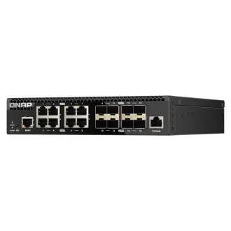 QNAP riadený switch QSW-M3212R-8S4T (4x 10GbE porty + 8x 10G SFP+ porty, polovičná šírka) QNAP riadený switch QSW-M3212R-8S4T (4x 10GbE porty + 8x 10G SFP+ porty, polovičná šírka)