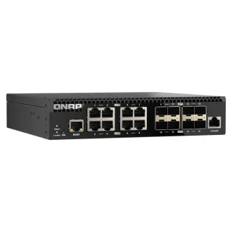 QNAP riadený switch QSW-M3212R-8S4T (4x 10GbE porty + 8x 10G SFP+ porty, polovičná šírka) QNAP riadený switch QSW-M3212R-8S4T (4x 10GbE porty + 8x 10G SFP+ porty, polovičná šírka)