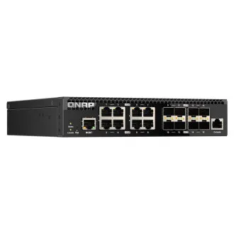 QNAP riadený switch QSW-M3212R-8S4T (4x 10GbE porty + 8x 10G SFP+ porty, polovičná šírka) QNAP riadený switch QSW-M3212R-8S4T (4x 10GbE porty + 8x 10G SFP+ porty, polovičná šírka)