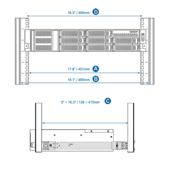 QNAP Rail Kit, podpora rack-post 126 ~ 415mm pre 1U/2U/3U short-depth rackmount QNAP model QNAP Rail Kit, podpora rack-post 126 ~ 415mm pre 1U/2U/3U short-depth rackmount QNAP model