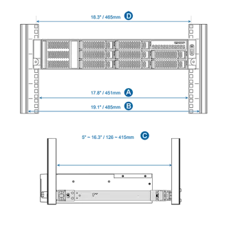 QNAP Rail Kit, podpora rack-post 126 ~ 415mm pre 1U/2U/3U short-depth rackmount QNAP model QNAP Rail Kit, podpora rack-post 126 ~ 415mm pre 1U/2U/3U short-depth rackmount QNAP model