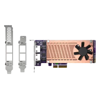 QNAP QM2 series, 2 x PCIe 2280 M.2 SSD slots, PCIe Gen3 x 4, 2 x Intel I225LM 2.5GbE NBASE-T port QNAP QM2 series, 2 x PCIe 2280 M.2 SSD slots, PCIe Gen3 x 4, 2 x Intel I225LM 2.5GbE NBASE-T port
