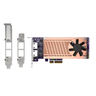 QNAP QM2 series, 2 x PCIe 2280 M.2 SSD slots, PCIe Gen3 x 4, 2 x Intel I225LM 2.5GbE NBASE-T port QNAP QM2 series, 2 x PCIe 2280 M.2 SSD slots, PCIe Gen3 x 4, 2 x Intel I225LM 2.5GbE NBASE-T port