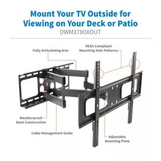 Tripplite Držiak pre televízory a monitory 37"…80", kĺbové rameno, vonkajšie