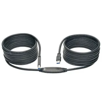 Kábel USB-A / USB-B, USB 3.0, aktívny SuperSpeed Repeater (Samec/Samec), 7.62m