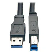 Kábel USB-A / USB-B, USB 3.0, aktívny SuperSpeed Repeater (Samec/Samec), 7.62m
