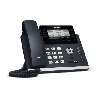 Yealink SIP-T43U SIP telefón, PoE, 3,7" 360x160 LCD, 21 prog.tl.,2xUSB, GigE Yealink SIP-T43U SIP telefón, PoE, 3,7" 360x160 LCD, 21 prog.tl.,2xUSB, GigE
