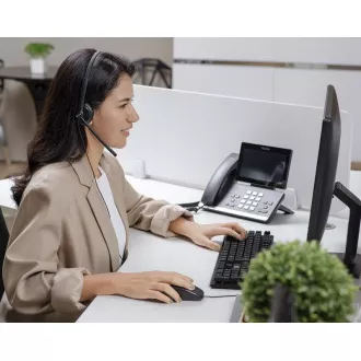 Yealink YHS34 Lite Dual náhlavná súprava na obe uši s QD-RJ9 konektormi