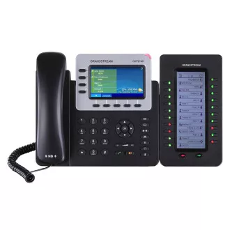 Grandstream GXP2140, 4,3" TFT bar. displej, 4 SIP účty, 4 prog. hr., BT, dual Gbit port, PoE
