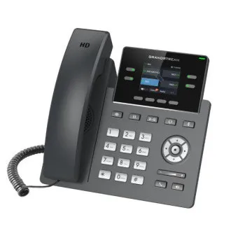 Grandstream GRP2612P, 2.4" TFT bar. displej, 2 SIP účty, 4 prog. hr., 16 BLF hr., PoE, 10/100Mbps