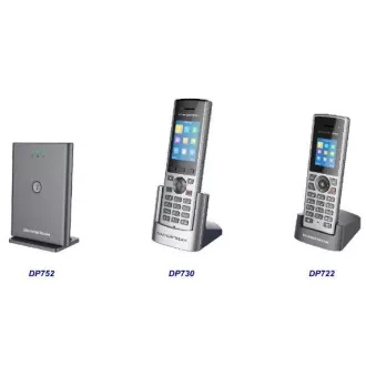 Grandstream DP730 IP tel., 2,4" bar. displ., 2SIP úč., video, BT, Micro USB, HAC,