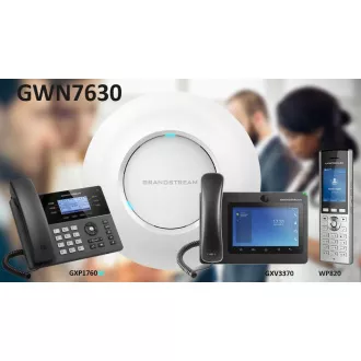 Grandstream GWN7630, AP, 802,11 ac, dual band 4x4: 4, 16 SSDI, 200+ konk. WiFi klientov, signál 175m, P