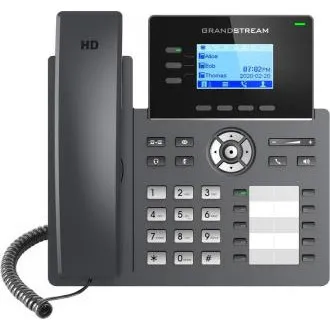 Grandstream GRP2604P SIP telefón, 2,48" LCD podsv. displej, 6 SIP účty, 10BLF hr., 2x1Gbit porty, PoE