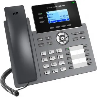 Grandstream GRP2604P SIP telefón, 2,48" LCD podsv. displej, 6 SIP účty, 10BLF hr., 2x1Gbit porty, PoE