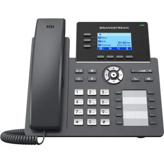 Grandstream GRP2604P SIP telefón, 2,48" LCD podsv. displej, 6 SIP účty, 10BLF hr., 2x1Gbit porty, PoE