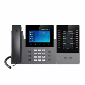 Grandstream GXV3450 SIP video telefón, 5" IPS bar.dot.displ., 16 SIP účty, Android11, WiFi, BT, PoE+ Grandstream GXV3450 SIP video telefón, 5" IPS bar.dot.displ., 16 SIP účty, Android11, WiFi, BT, PoE+