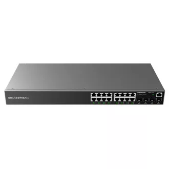 Grandstream GWN7802P L2+ Managed Network Switch 16x 1Gb RJ45, 4x SFP, PoE, DHCP, QoS, VLAN Grandstream GWN7802P L2+ Managed Network Switch 16x 1Gb RJ45, 4x SFP, PoE, DHCP, QoS, VLAN