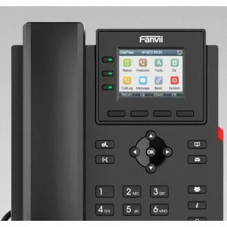 Fanvil X303G SIP telefón, 2,4" bar.disp., 4SIP, dual Gbit, PoE Fanvil X303G SIP telefón, 2,4" bar.disp., 4SIP, dual Gbit, PoE