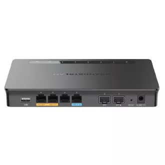 Grandstream GWN7002 VPN router 2 SFP, 4 Gb porty / 1 PoE in, 2 PoE out Grandstream GWN7002 VPN router 2 SFP, 4 Gb porty / 1 PoE in, 2 PoE out