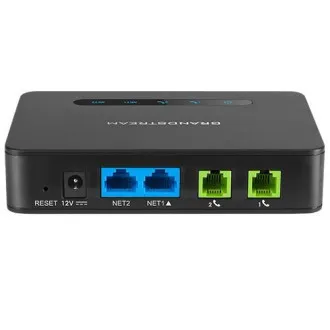 Grandstream HT812 (ATA), 2x FXS, 2 SIP účty, 1x Gbit LAN, NAT router, 3-cestná konf., auto-provis. Grandstream HT812 (ATA), 2x FXS, 2 SIP účty, 1x Gbit LAN, NAT router, 3-cestná konf., auto-provis.