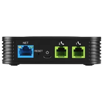 Grandstream HT802 V2 (ATA), 2x FXS, 2 SIP účty, 1x LAN, 3-cestná konf., auto-provisioning Grandstream HT802 V2 (ATA), 2x FXS, 2 SIP účty, 1x LAN, 3-cestná konf., auto-provisioning