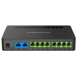 Grandstream HT818 V2 (ATA), 8x FXS, 2 SIP profily, 1x Gbit LAN, NAT router, 3-cestná konf. Grandstream HT818 V2 (ATA), 8x FXS, 2 SIP profily, 1x Gbit LAN, NAT router, 3-cestná konf.