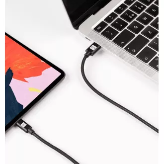 ER POWER kábel USB-C/Lightning 200cm čierny