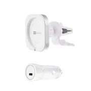 ER POWER CAR VENT MOUNT držiak pre MagSafe nabíjačku + 20W autonabíjačka - biela