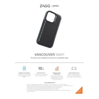 ZAGG GEAR4 D3O Vancouver Snap kryt iPhone 13 čierny ZAGG GEAR4 D3O Vancouver Snap kryt iPhone 13 čierny