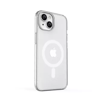 ER POWER Silikónový kryt CARNEVAL SNAP pre iPhone 14 s MagSafe - biela