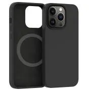 ER POWER Silikónový kryt CARNEVAL SNAP pre iPhone 14 Pro s MagSafe - Čierna
