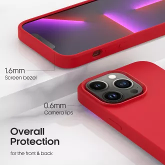 ER POWER Silikónový kryt CARNEVAL SNAP pre iPhone 12 mini s MagSafe - Červená