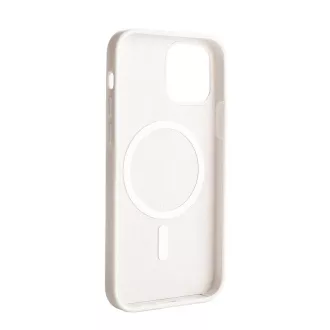ER POWER Silikónový kryt CARNEVAL SNAP pre iPhone 13 mini s MagSafe - biela