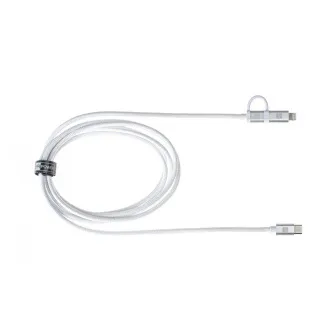 ER POWER Dual Cable USB-C C/L Mfi 200cm white