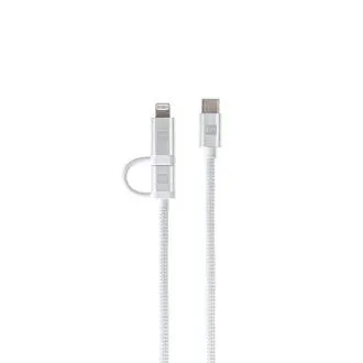 ER POWER Dual Cable USB-C C/L Mfi 200cm white ER POWER Dual Cable USB-C C/L Mfi 200cm white