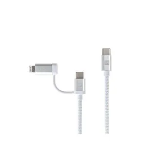 ER POWER Dual Cable USB-C C/L Mfi 200cm white ER POWER Dual Cable USB-C C/L Mfi 200cm white
