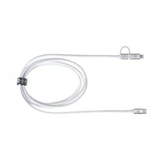 ER POWER Dual Cable USB-C C/L Mfi 200cm white ER POWER Dual Cable USB-C C/L Mfi 200cm white