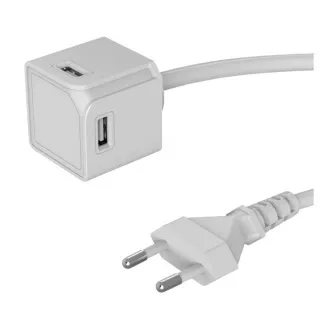 Zásuvka predlž. PowerCube USBcube EXTENDED 4x USB-A White (3A), kábel 1,5m