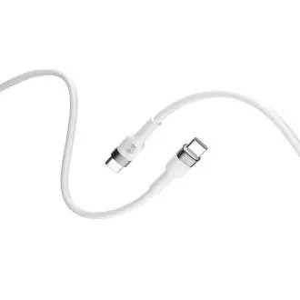 Dátový kábel Forever Flexible USB-C/USB-C 2m 100W biely Dátový kábel Forever Flexible USB-C/USB-C 2m 100W biely