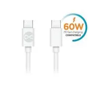 Dátový kábel Forever USB-C/USB-C 1m 3A biely