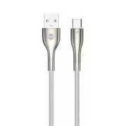 Dátový kábel Forever Sleek USB/USB-C 1m 3A biely