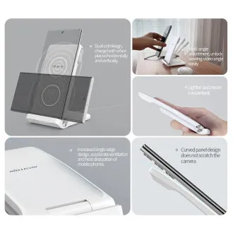 Nillkin PowerTrio 3v1 Bezdrôtová Nabíjačka pre Samsung Watch White